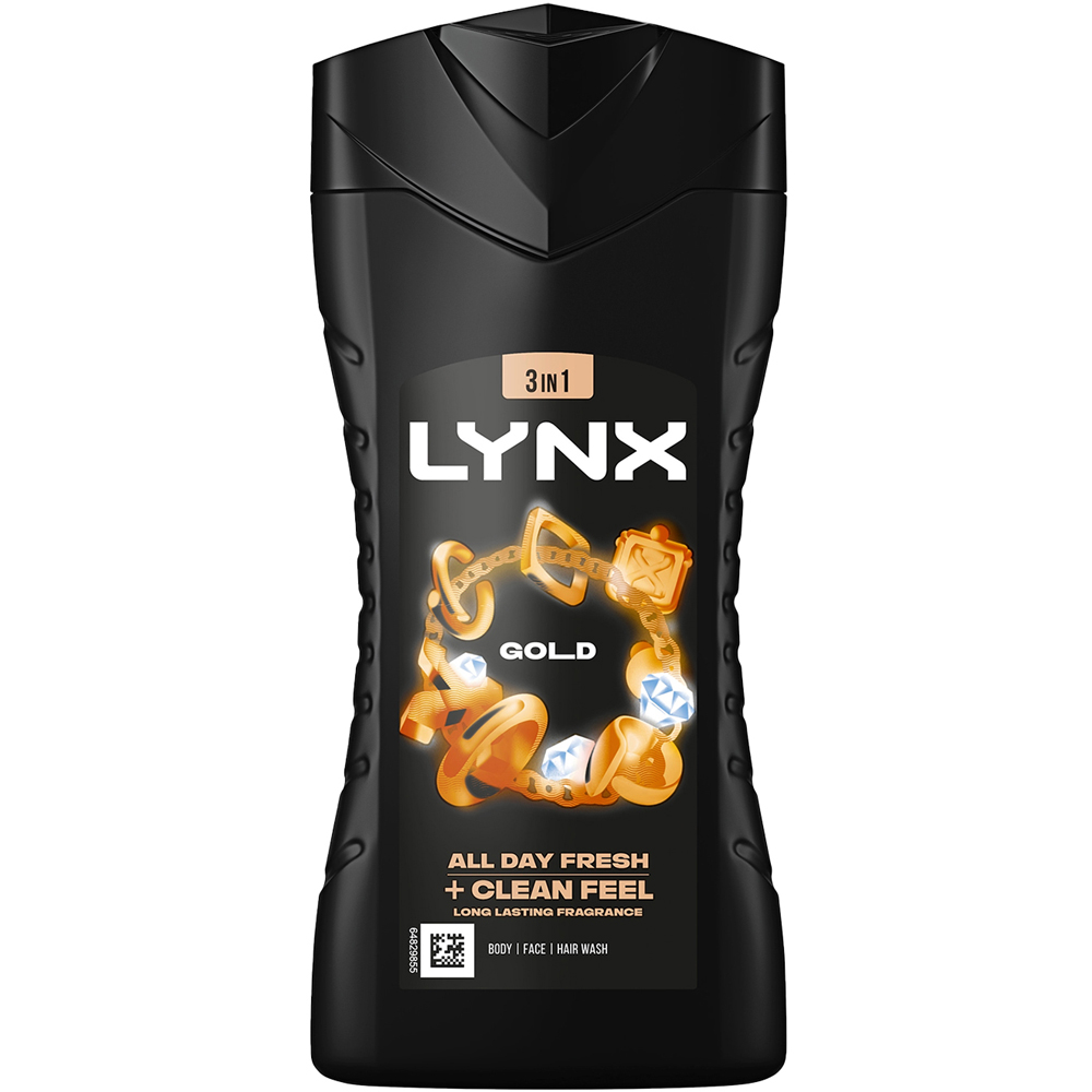 Lynx Gold Oud Wood and Fresh Vanilla Refreshing Shower Gel 225ml 6 Pack Image 2