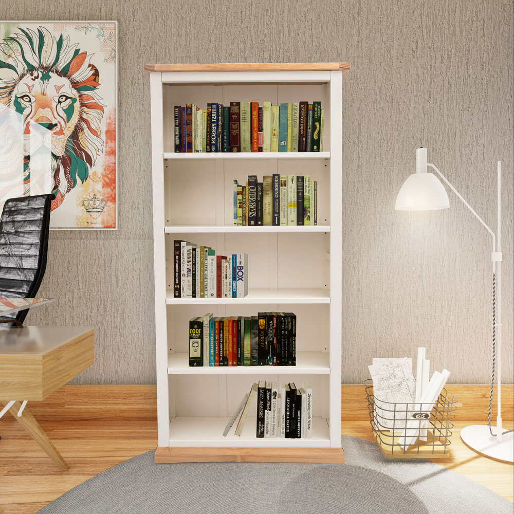 Trevi 5 Shelf Off White Bookcase Image 7