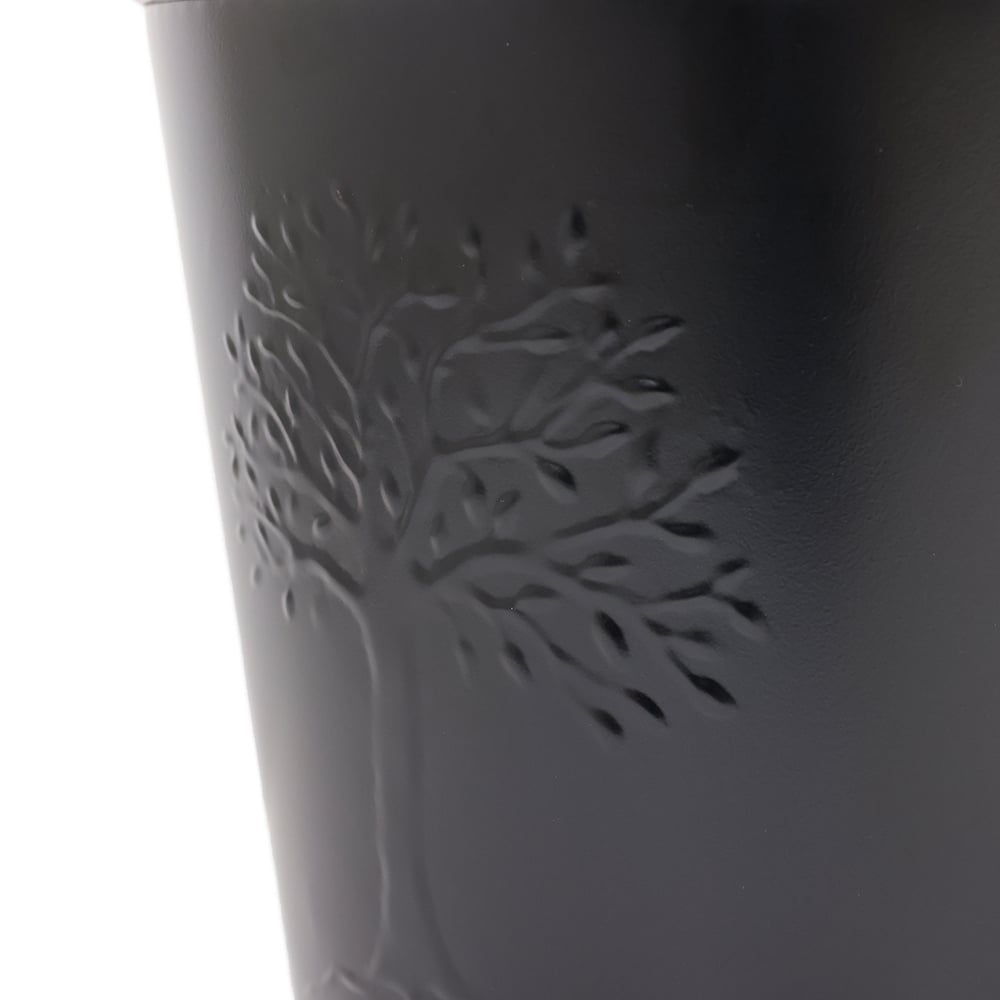 Charles Bentley Small Black Life Tree Embossed Oval Bucket Image 4