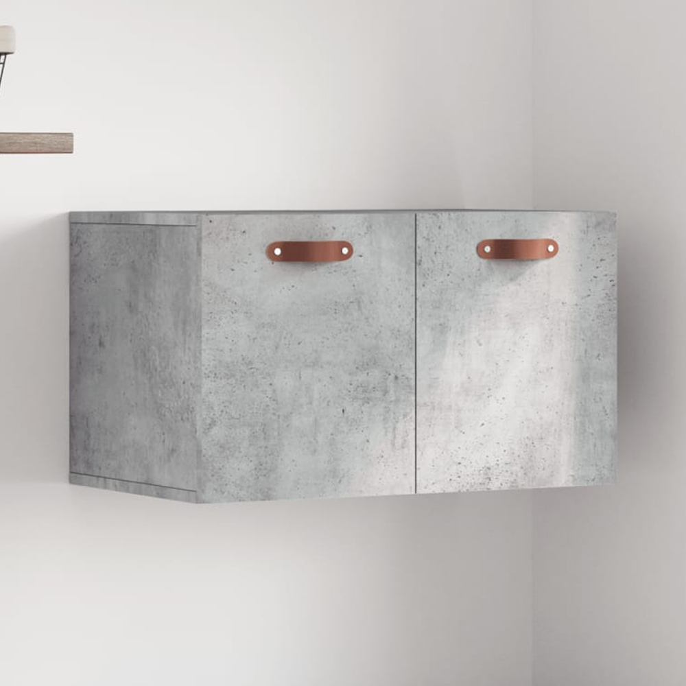 vidaXL 2 Door Concrete Grey Wall Cabinet Image 1