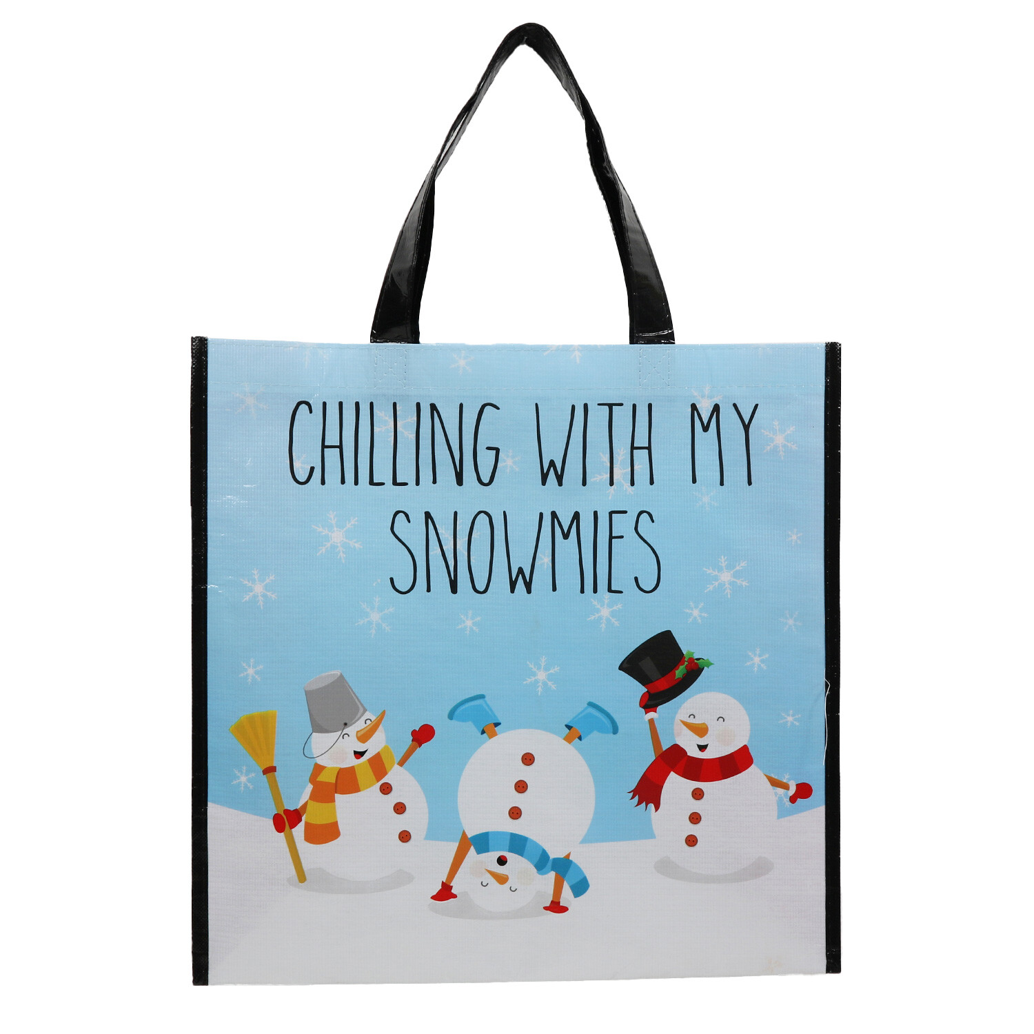 Snowmies Christmas Shopper Bag - Blue Image 1