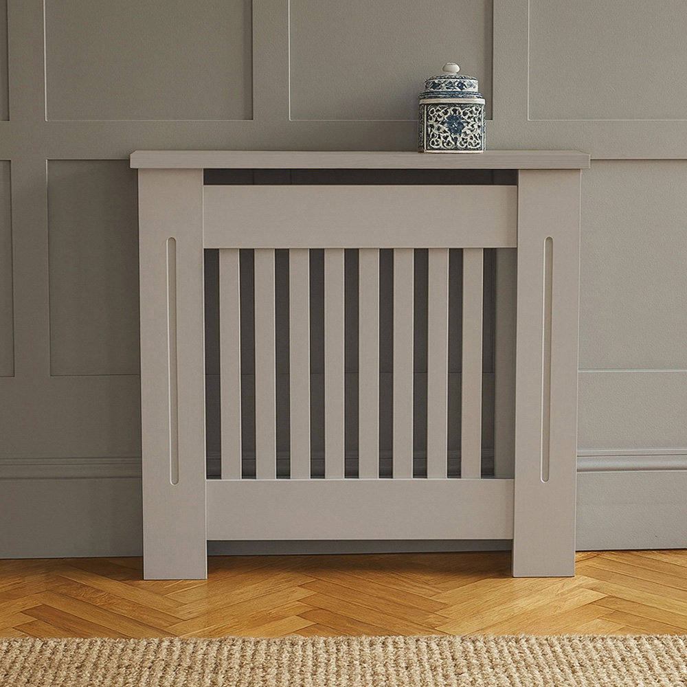 Neo Grey Decorative Wooden Radiator Cover Small Image 5