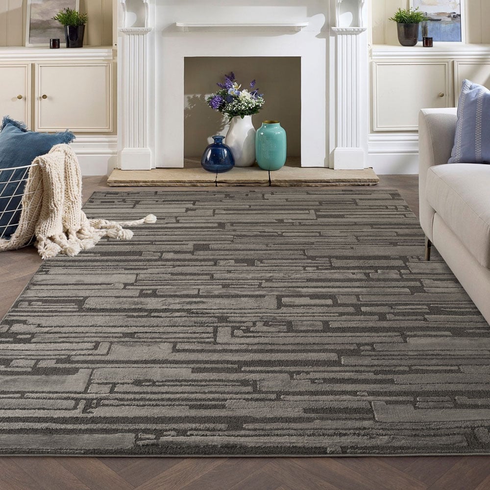 Desire Rugs Hamilton Dark Grey Bold Geometric Rug 200 x 290cm Image 5