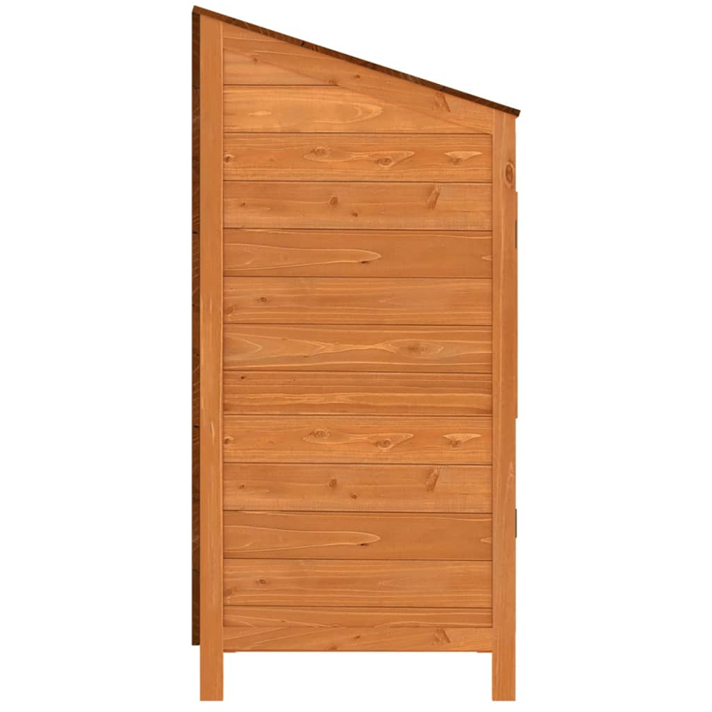 vidaXL 1.8 x 1.7ft Brown Wooden Pent Garden Shed Image 2