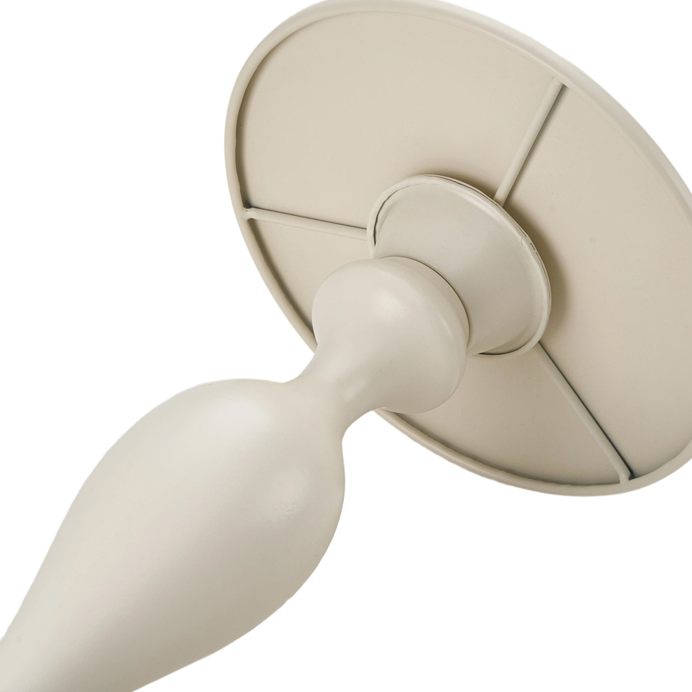 Living and Home Cream Round Slim Side Table Image 3