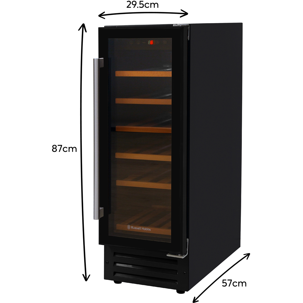 Russell Hobbs RHBI18WC1 Black 58L Glass Freestanding Wine Cooler Image 9