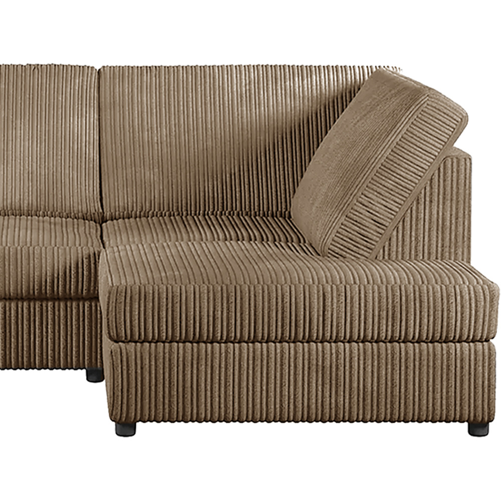 Luxor 4 Seater Coffee Jumbo Cord Full Back Right Hand L Shape Corner Sofa Image 3