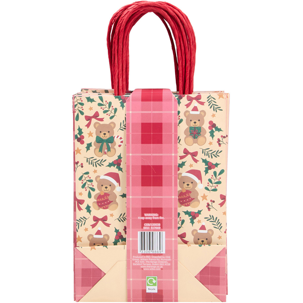 Pack of 10 Christmas Teddy Party Bags Image 2