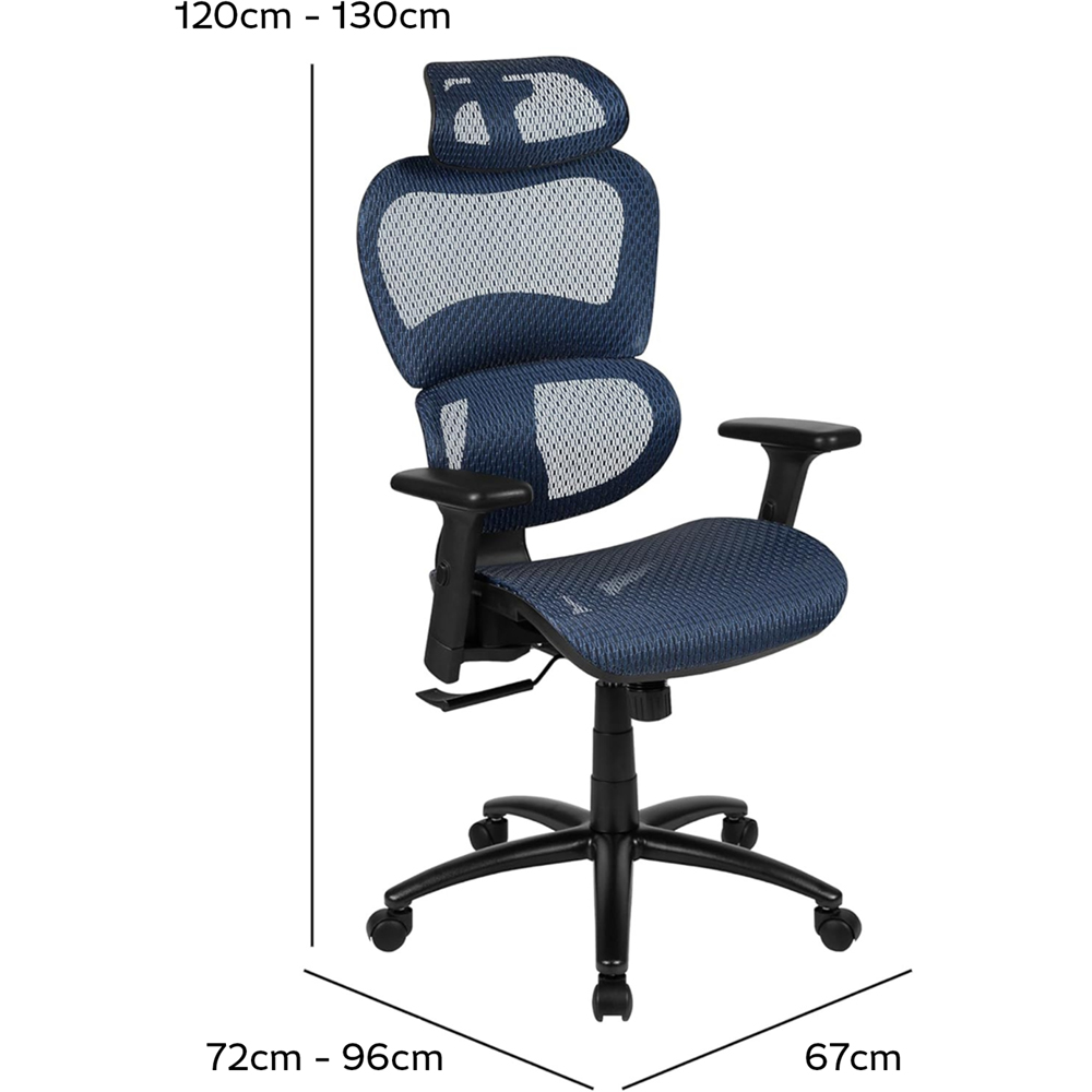 FWStyle Blue High Back Mesh Ergonomic Office Chair Image 6