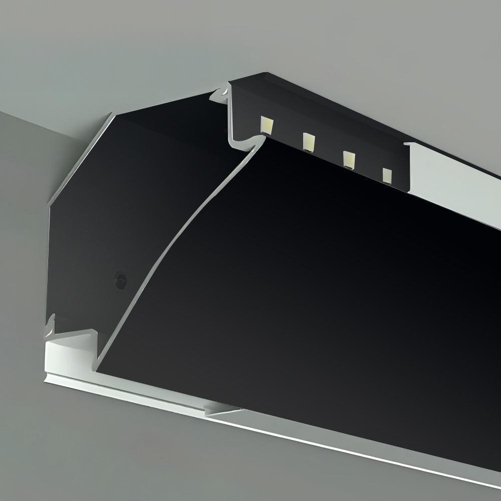 ENER-J Black Corner Aluminium Profile Gypsum LED Cove Light 1m 2 Pack Image 4