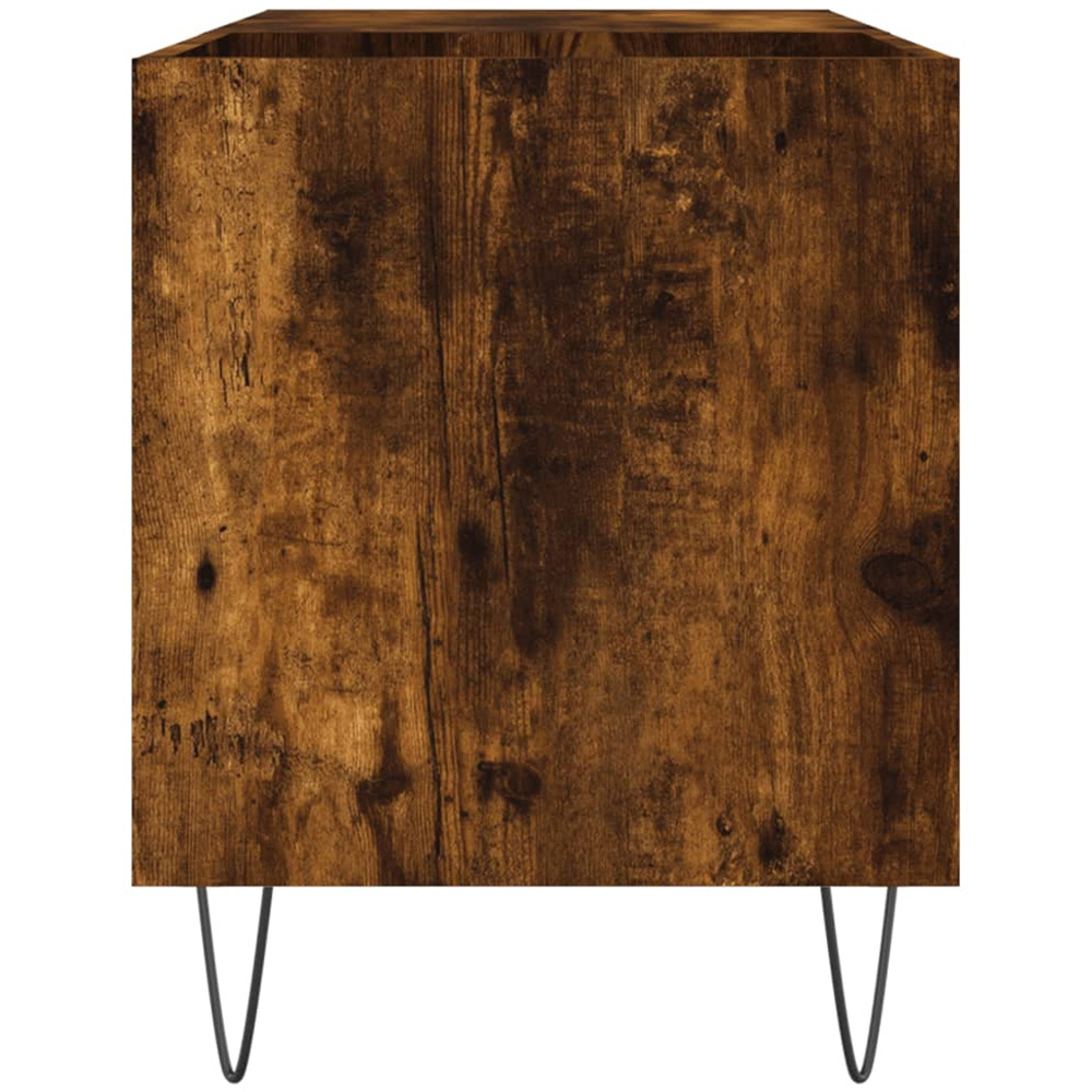 vidaXL 2 Shelf Smoked Oak Record Cabinet Image 5