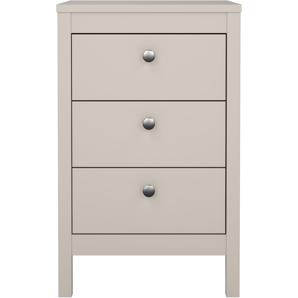 Florence Madrid 3 Drawer Cashmere Bedside Table Image 3