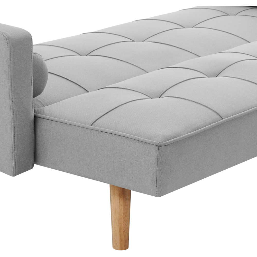 Home Detail Sarnia Double Sleeper Light Grey Fabric Sofa Bed Image 8