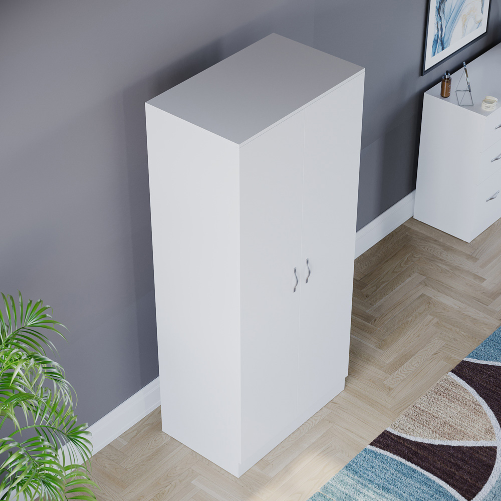 Vida Designs Riano 2 Door White Wardrobe Image 7