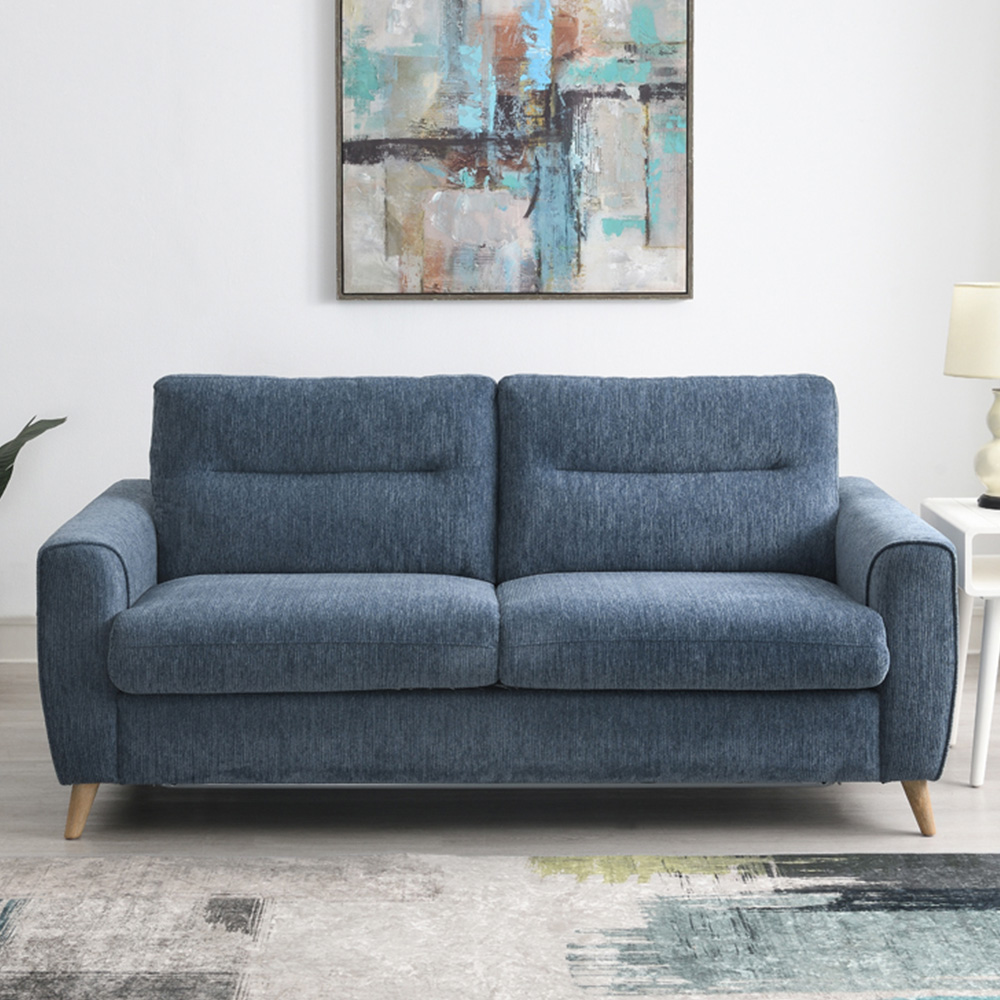 Tribeca 2 Seater Blue Sofa Bed Image 1