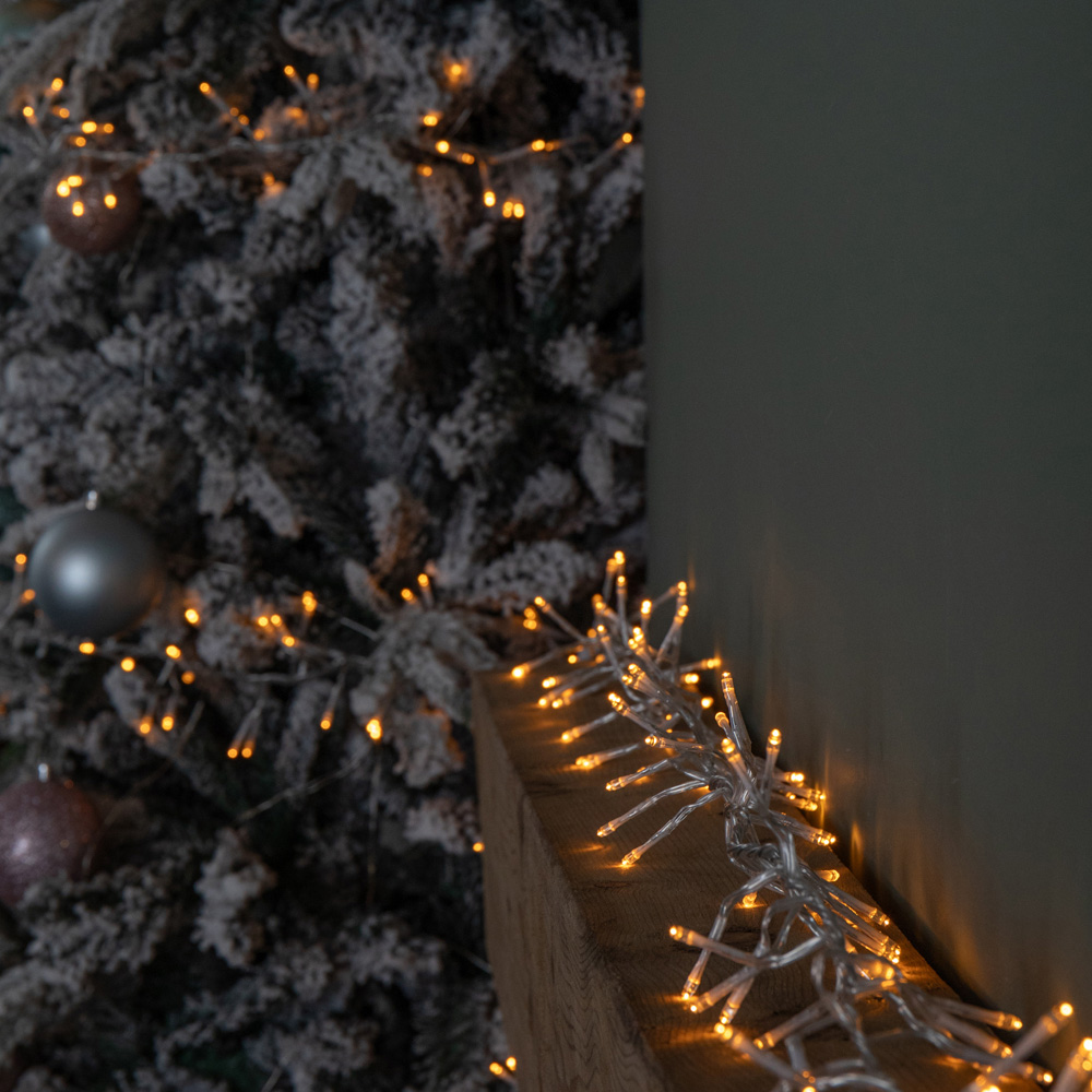 Samuel Alexander 720 Vintage Gold LED Clear Cable Christmas Cluster Light 9.3m Image 1