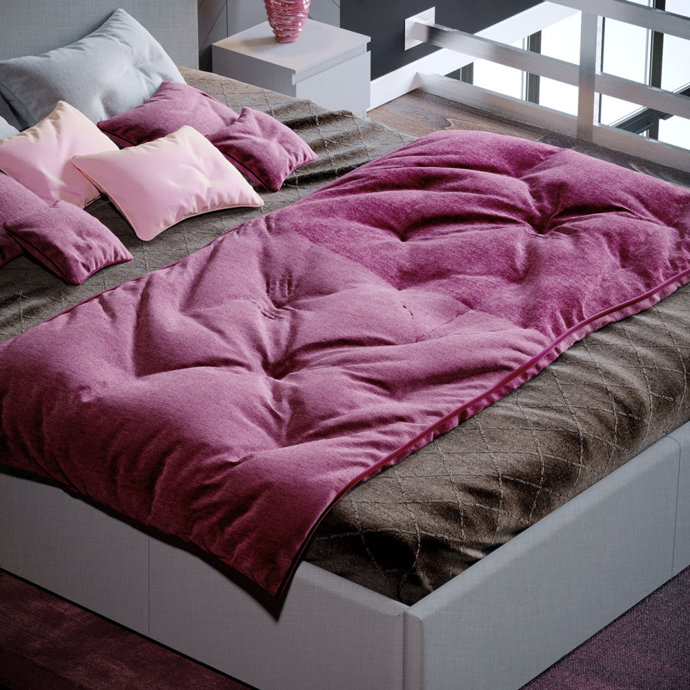 Vida Designs Veronica King Size Light Grey Linen Ottoman Bed Image 5