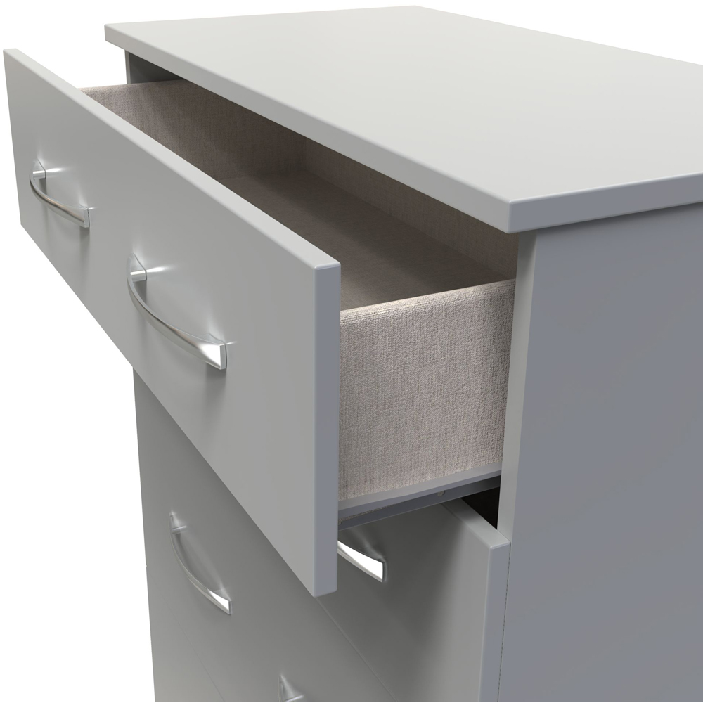 Crowndale Avon 4 Drawer Dusk Grey Deep Chest of Drawers Ready Assembled Image 6