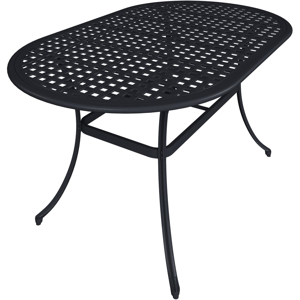 Charles Bentley Cast Aluminium 6 Seater Oval Dining Set Image 6