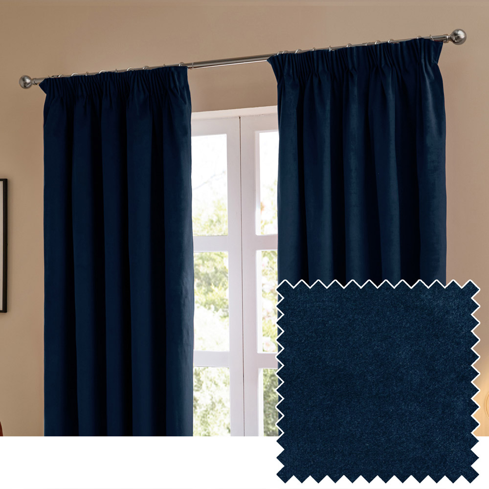Furn The Ultimate Royal Velvet Fully Lined Pencil Pleat Curtains 229 x 137cm Image 6