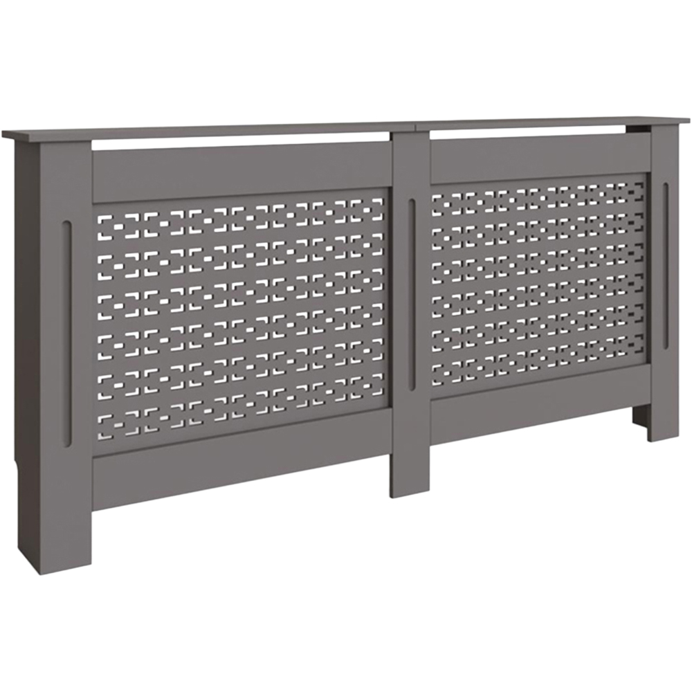 FWStyle Grey Geometric Pattern MDF Radiator Cover XL Image 1