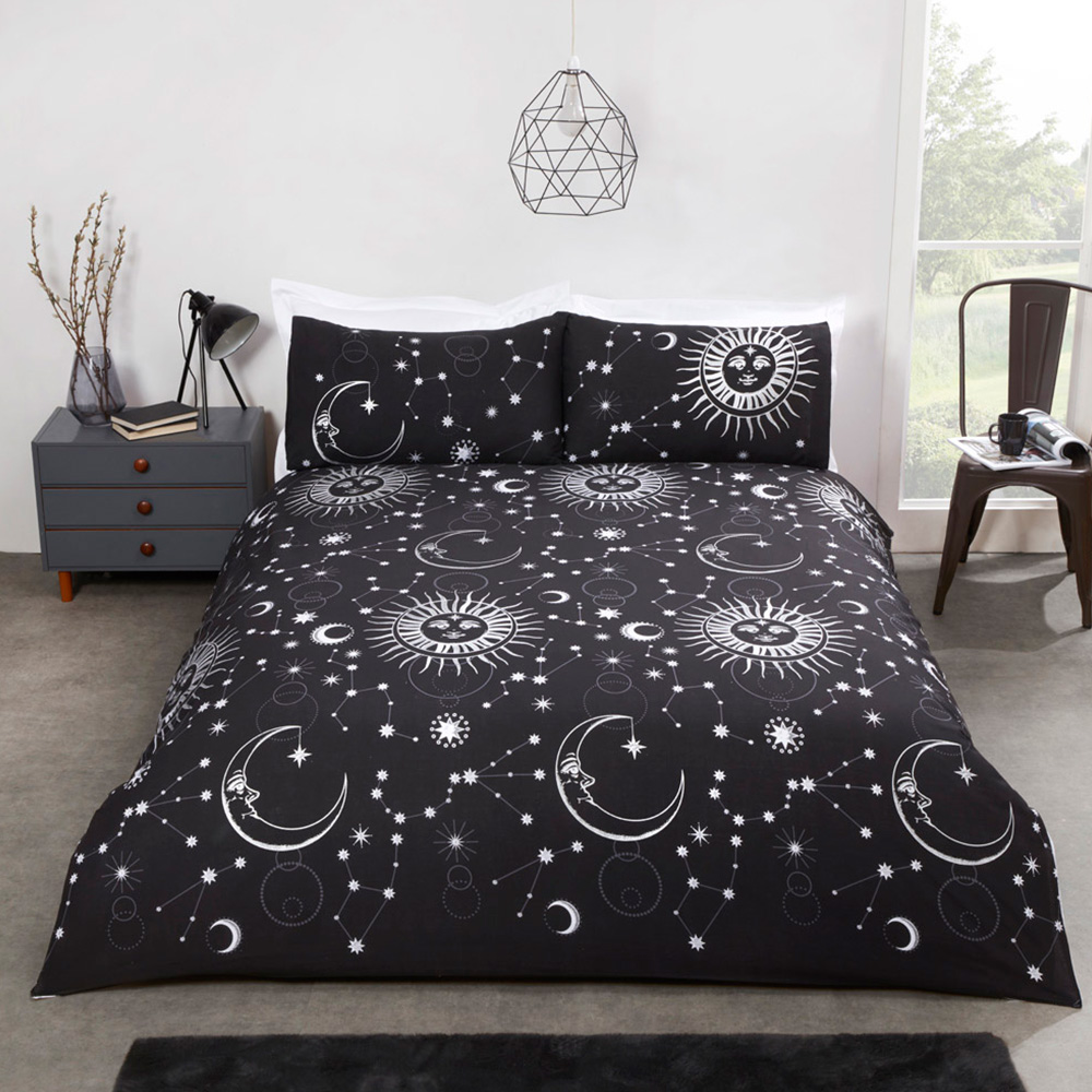 Rapport Home Celestial King Size Black Duvet Set Image 1