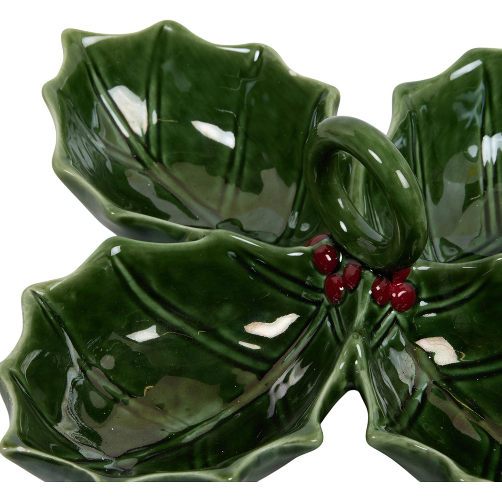 Holly Dipping Dish Green Image 3