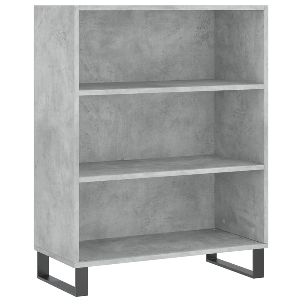 vidaXL 6 Shelf Concrete Grey Highboard Image 4