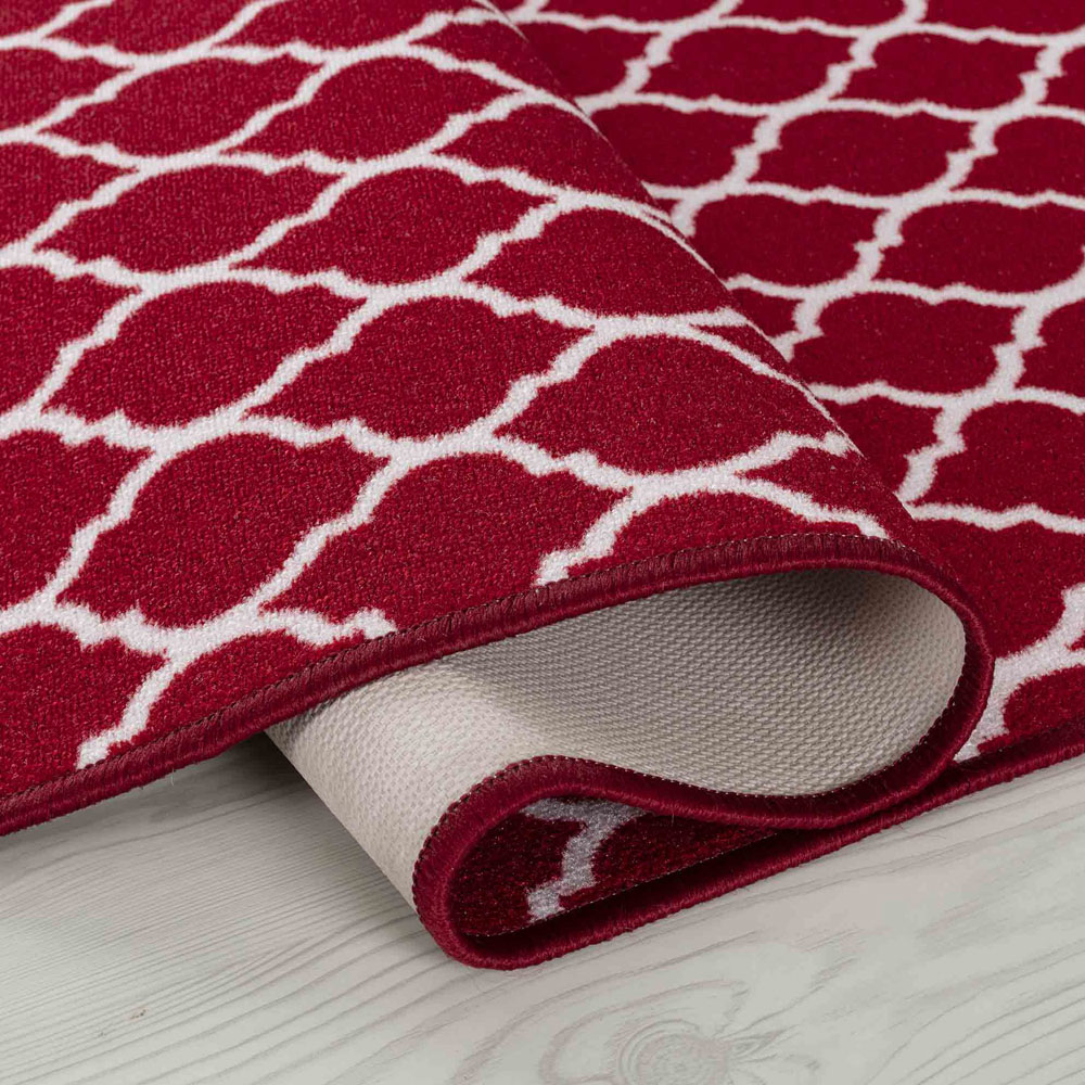 Desire Rugs Havana Red Trellis Anti Slip Door Mat 60 x 40cm Image 3