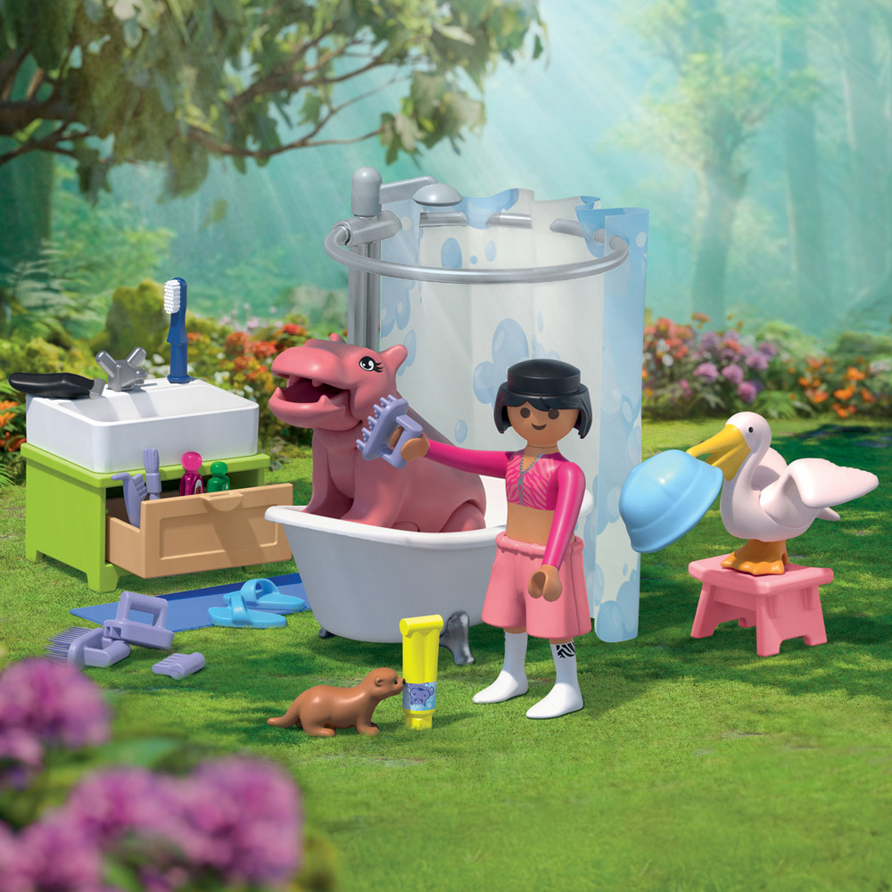 Playmobil Fun Animal Bathtime Playset Image 5