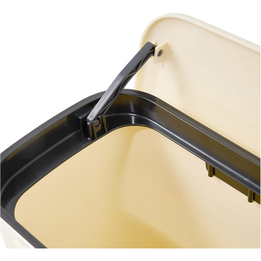 Living and Home Cream Hanging Waste Bin with Lid 9L Image 7