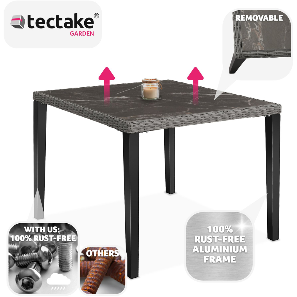 tectake Tarent Grey Outdoor Dining Table Image 6