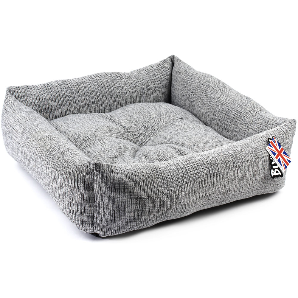 Bunty Grey Travel Dog Bed Basket with Removable Cushion Image 3