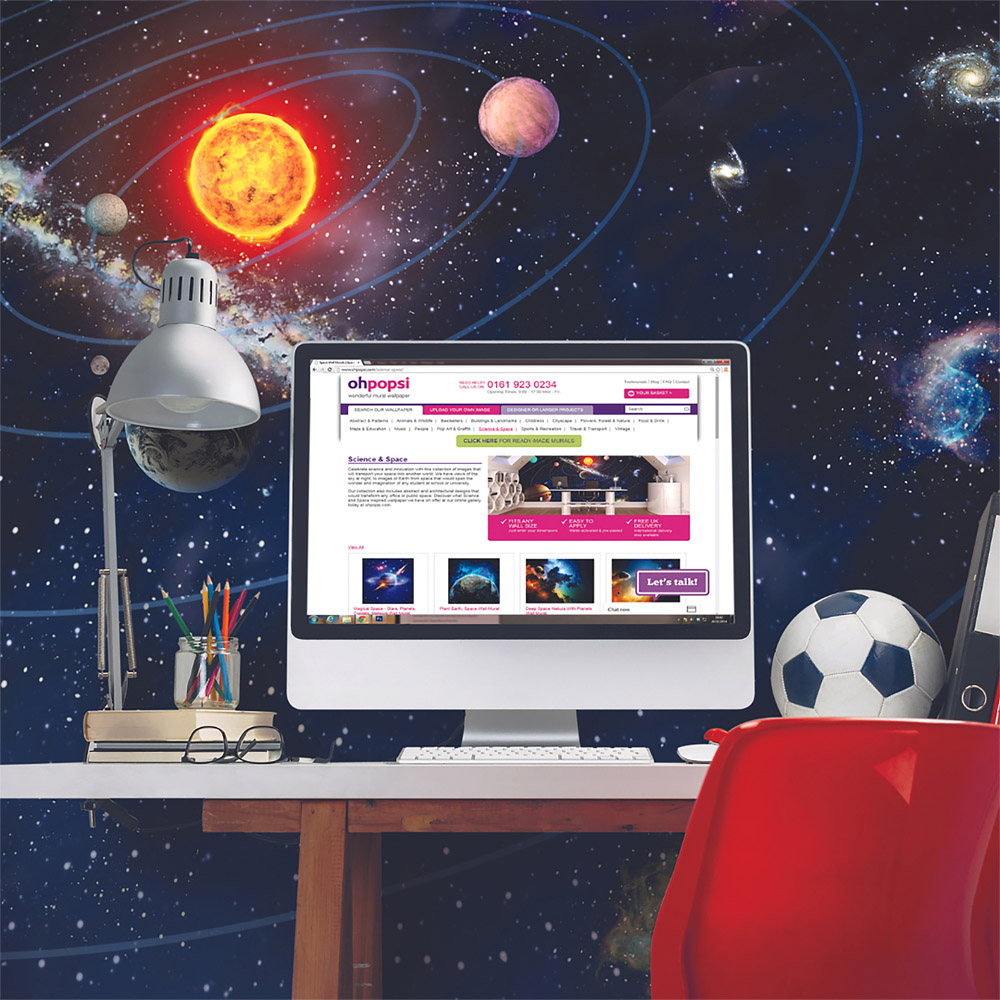Origin Murals Solar System Multicolour Wall Mural Image 1