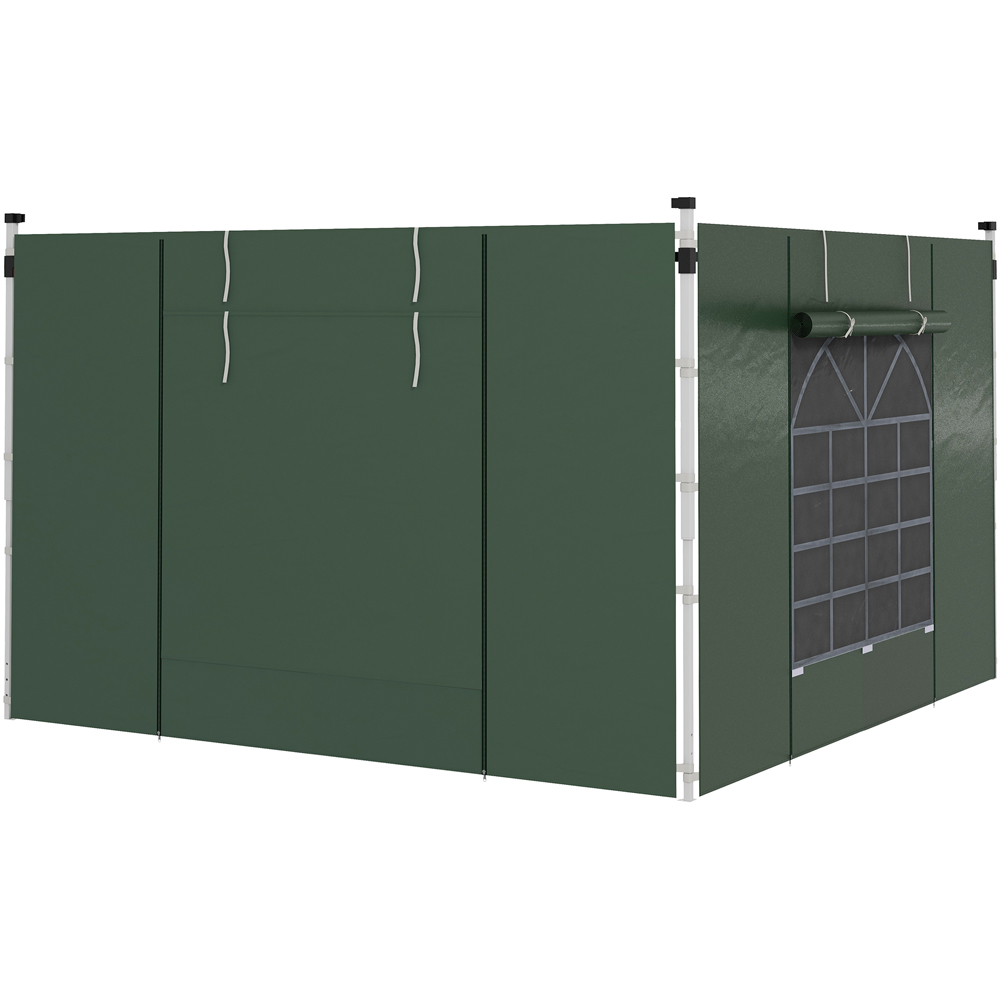 Outsunny Green Replacement Gazebo Side Panel 2 Pack Image 2