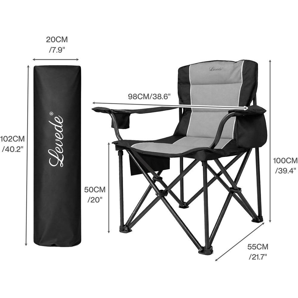 Levede Oversized Foldable Camping Chair Image 9