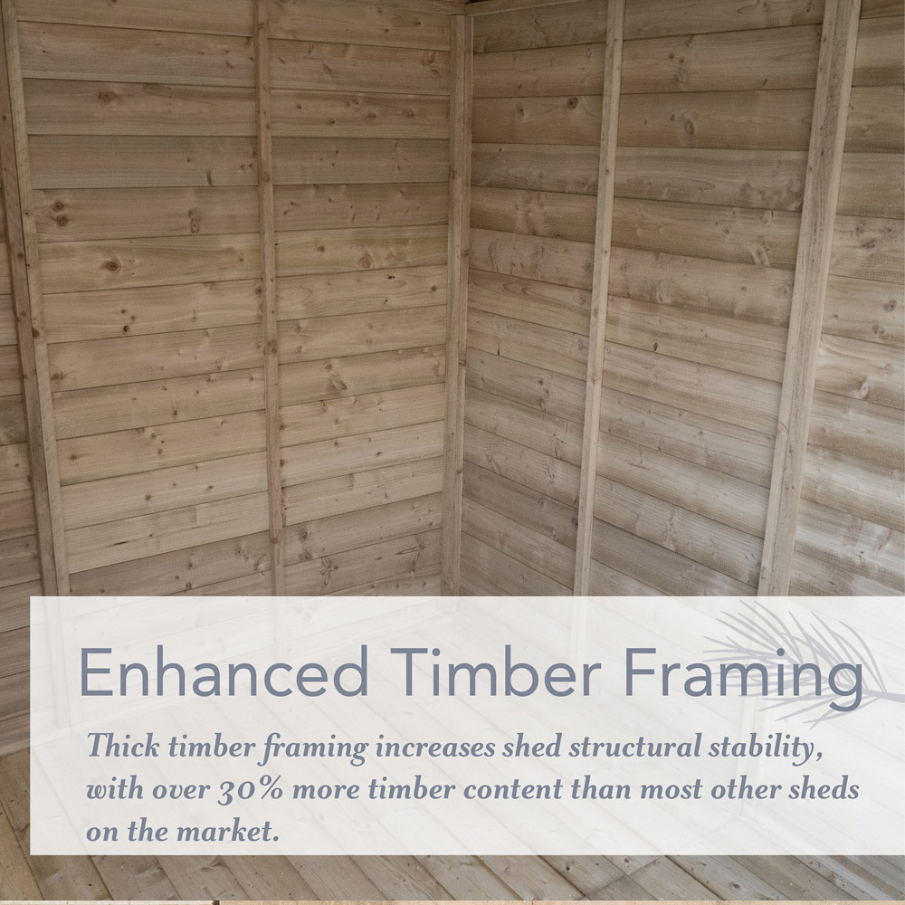 Forest Garden Beckwood 4 x 6ft Single Door Shiplap Apex Shed Image 8
