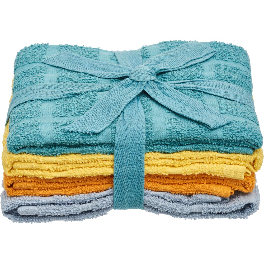 Wilko Brights Terry Towels 4 Pack Image 2