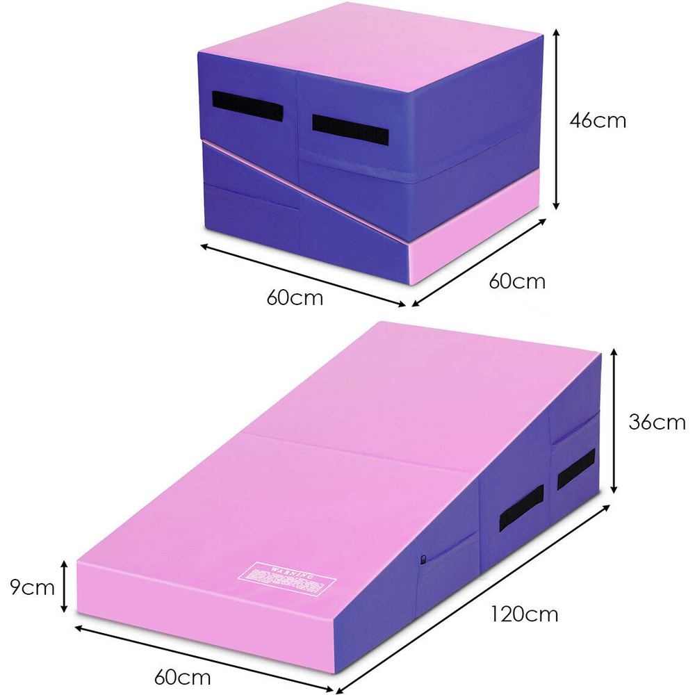 Costway Purple Wedge Ramp Folding Yoga Mat Image 4