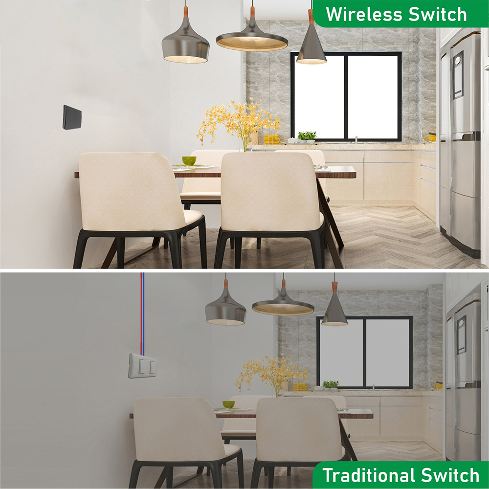 ENER-J ECO 2 Gang Black Wireless Kinetic Switch Image 6