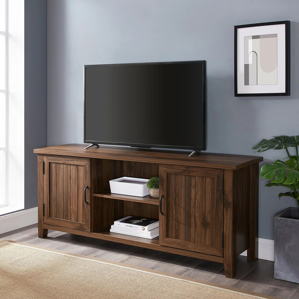 Centurion Ranch 2 Door 2 Shelf Walnut TV Cabinet Image 7