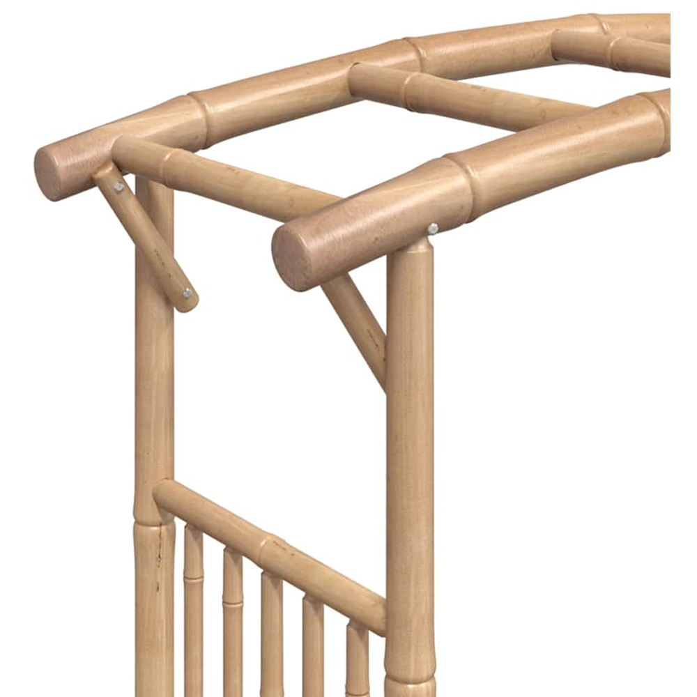 vidaXL 6 x 4ft Brown Bamboo Rose Arch Garden Arbour Image 5