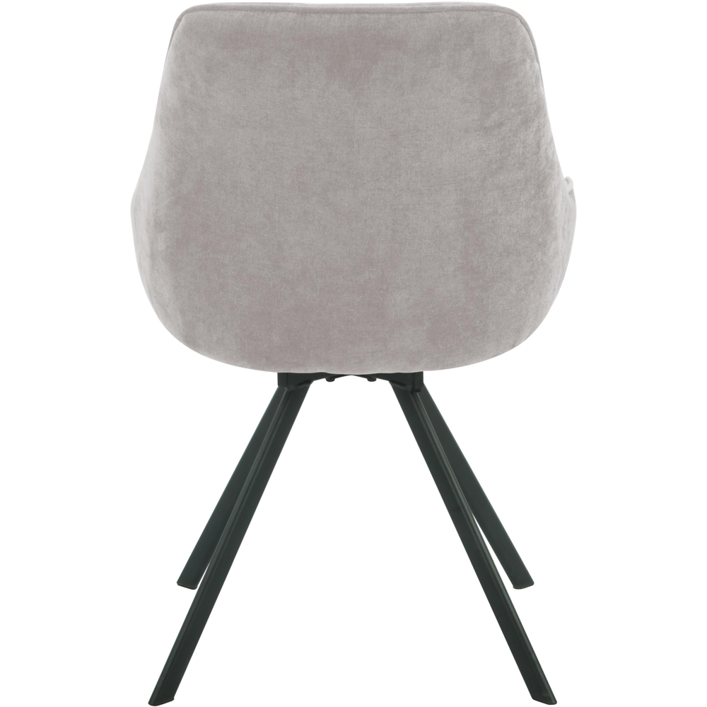wilko Marlow Dark Oatmeal Swivel Dining Chair Image 5