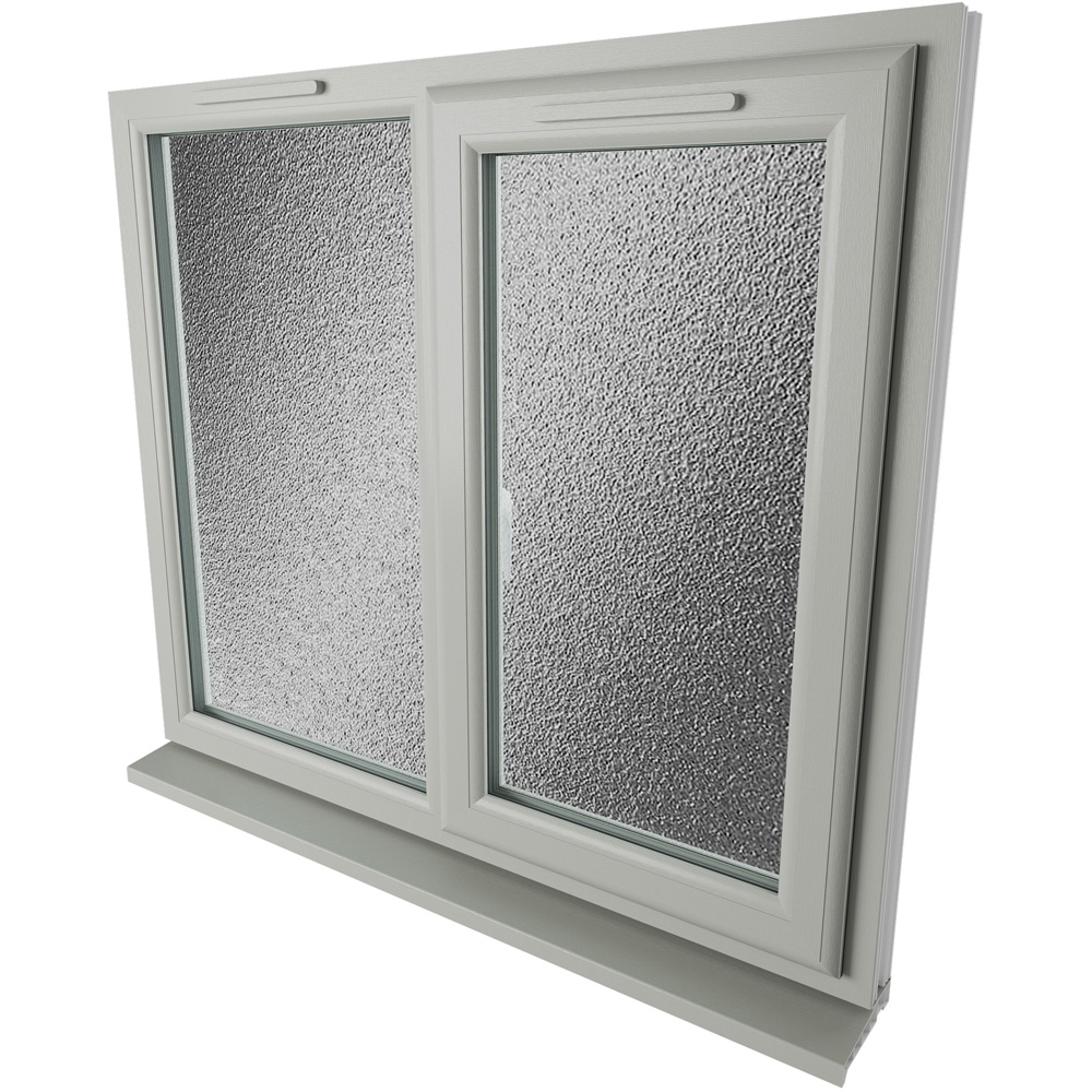 Crystal Agate and White RH Side Hung Next to a Fixed Obscure Triple Glazed Window 1190 x 1190mm Image 4