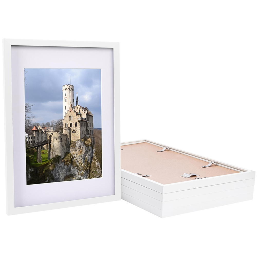 Nicola Spring White Photo Frame 12 x 17 inch 5 Pack Image 1