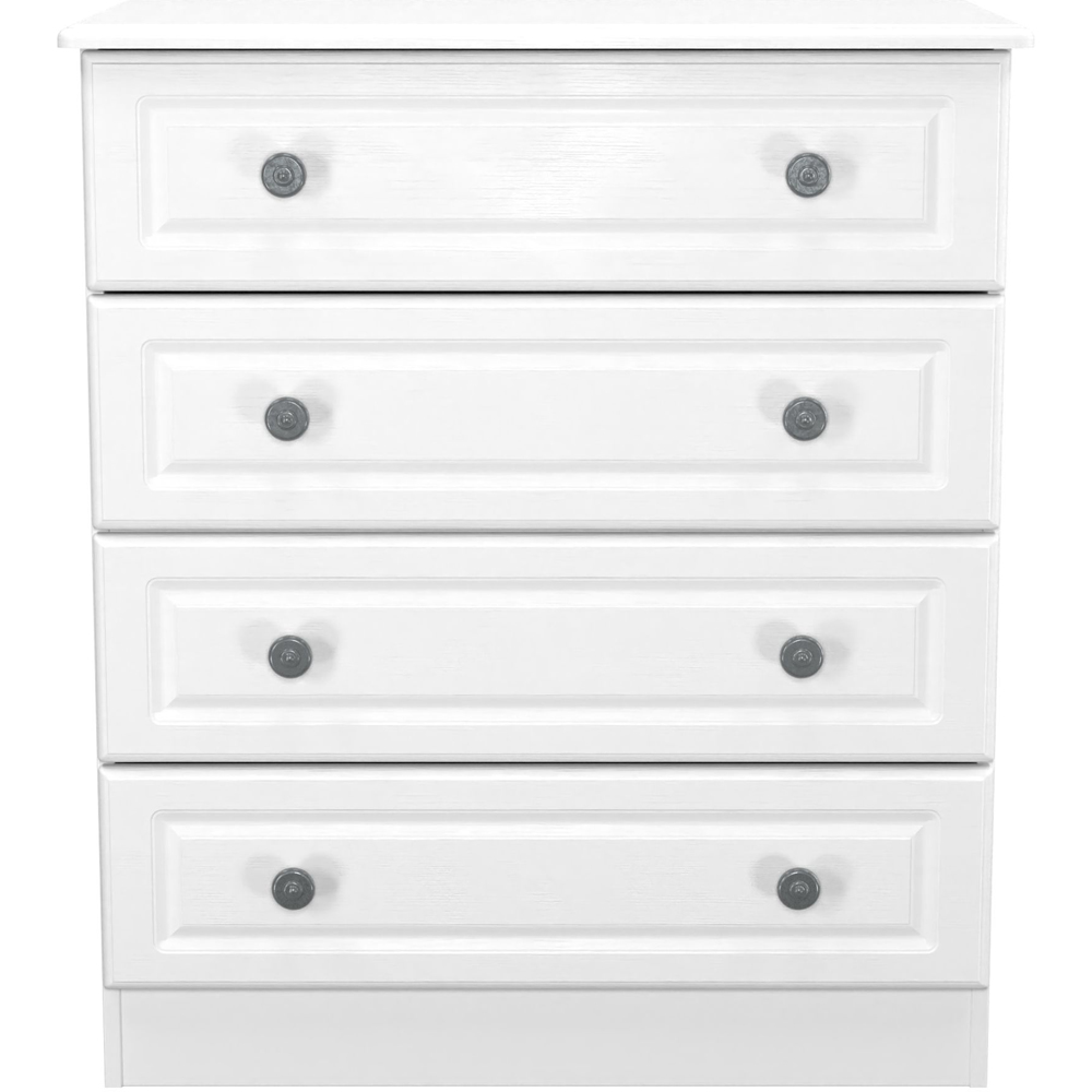 Crowndale Pembroke 4 Drawer Matt White Chest of Drawers Ready Assembled Image 2