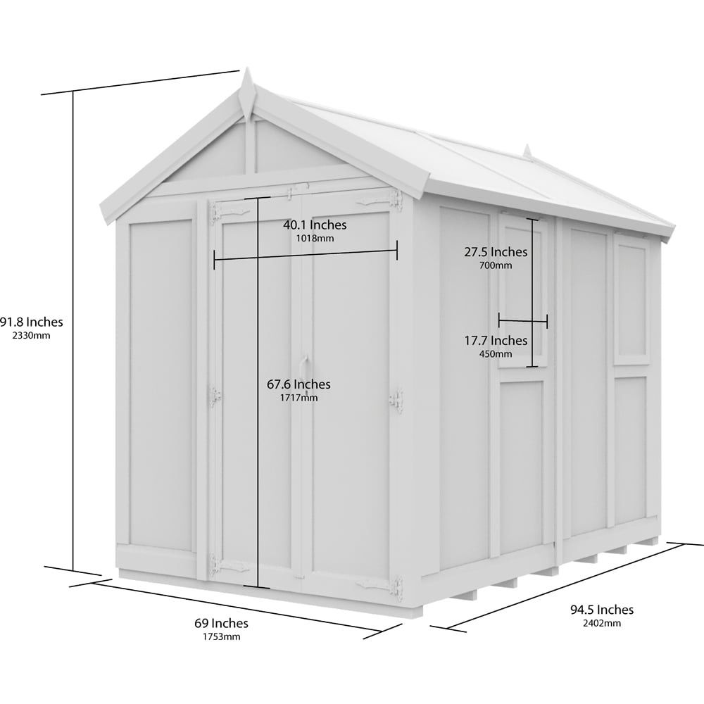 DIY Sheds Pressure Treated Tongue and Groove Timber and Glass 6 x 8ft Greenhouse Image 6