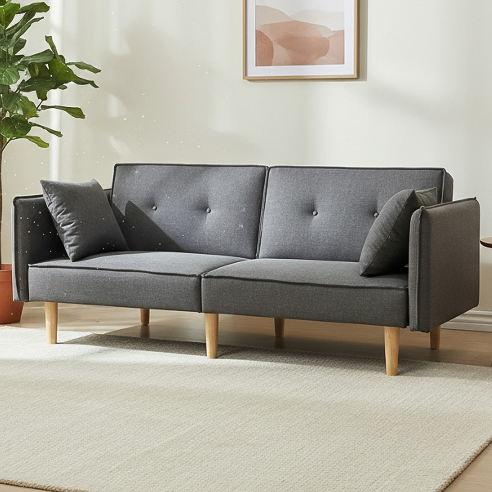 Indoor Living Finnley 2 Seater Grey Sofa Bed Image 1