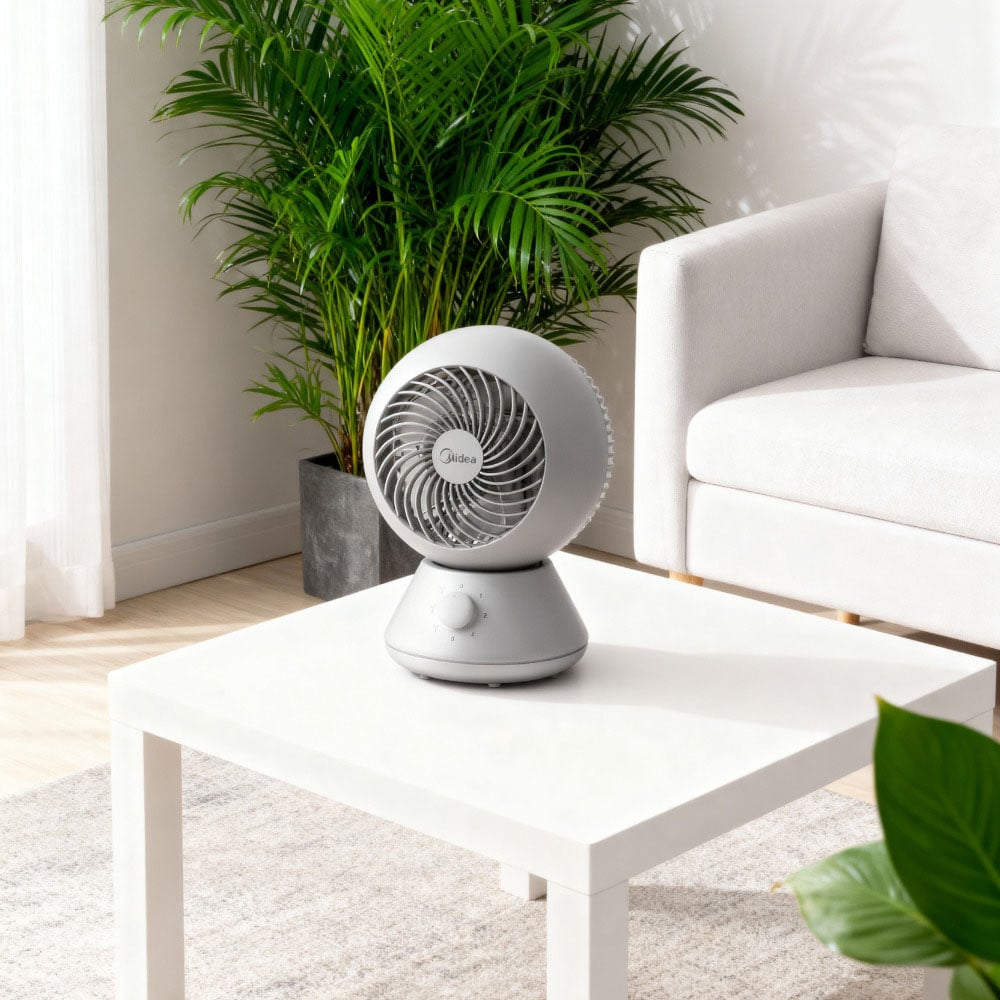 Midea Dark Grey Electric Corded Desk Fan 13 inch Image 2