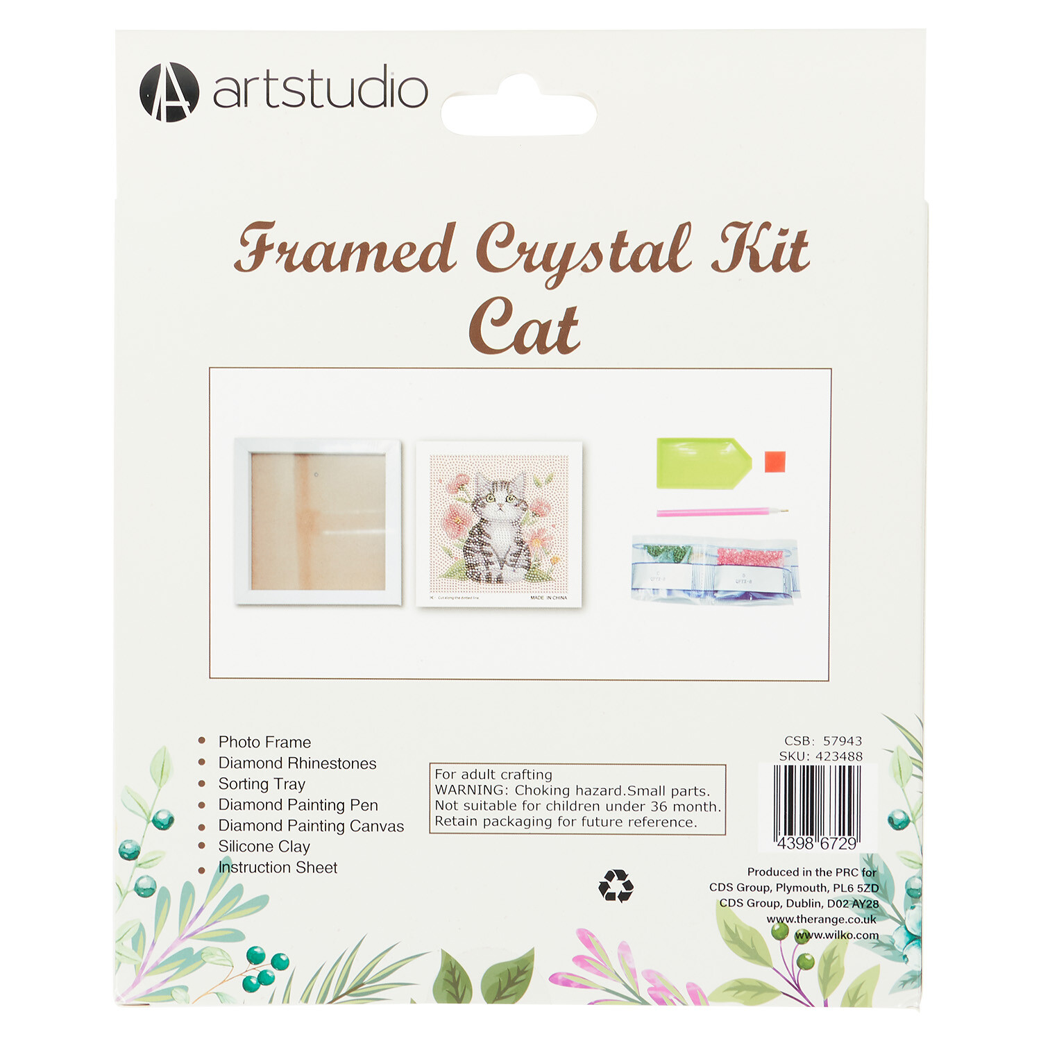 Assorted Cats Framed Crystal Kit - Multicolour Image 2